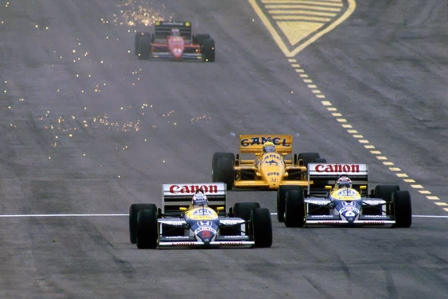 Foto de 27 de Setembro – Mansell, Prost, Senna e Piquet em dia de título da Williams – Dia 129 dos 365 dias mais importantes da história do automobilismo – Segunda Temporada.