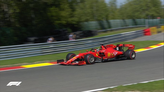 Foto de TL1 Bélgica – Sebastian Vettel lidera dobradinha da Ferrari, em primeira atividade após as férias da F1