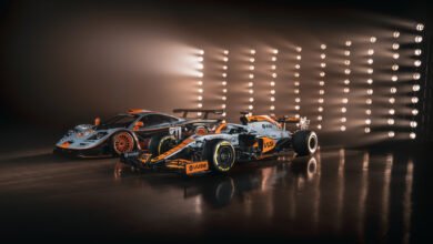 Foto de McLaren disputará GP de Mônaco com pintura icônica carregando as cores da Gulf