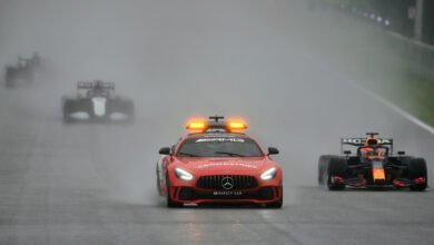 Foto de GP da Bélgica: Verstappen vence corrida fora dos padrões com Russell e Hamilton no pódio